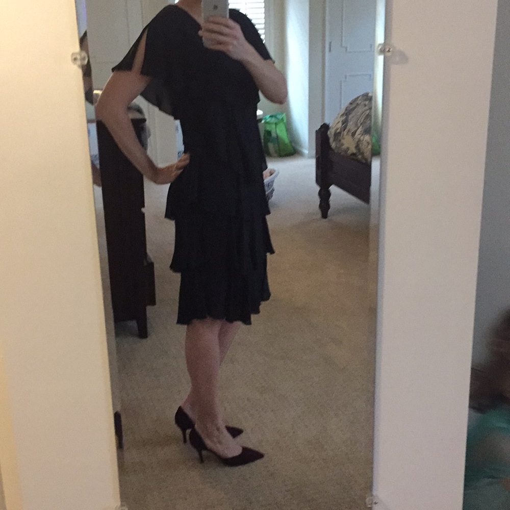 Black layered dress.